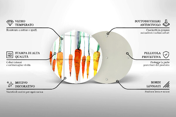 Kitchen worktop protector Carrot illustration