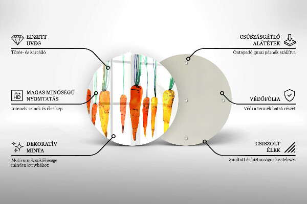 Kitchen worktop protector Carrot illustration