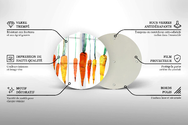 Kitchen worktop protector Carrot illustration