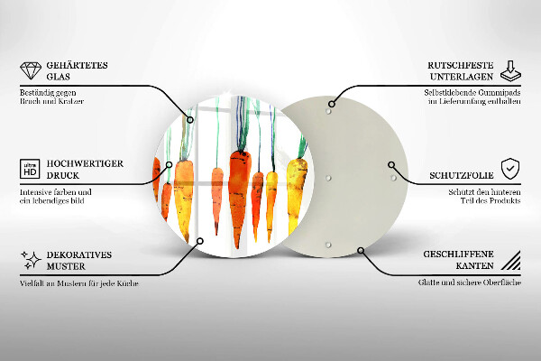 Kitchen worktop protector Carrot illustration