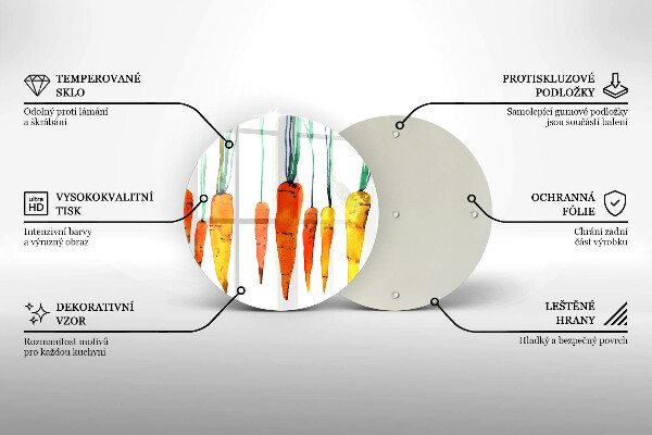 Kitchen worktop protector Carrot illustration