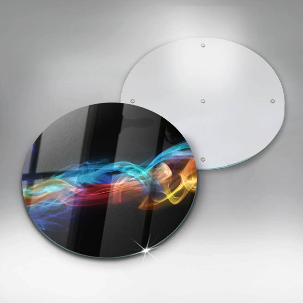 Glass worktop saver Colorful smoke