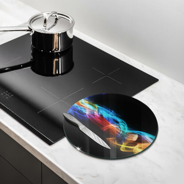 Glass worktop saver Colorful smoke