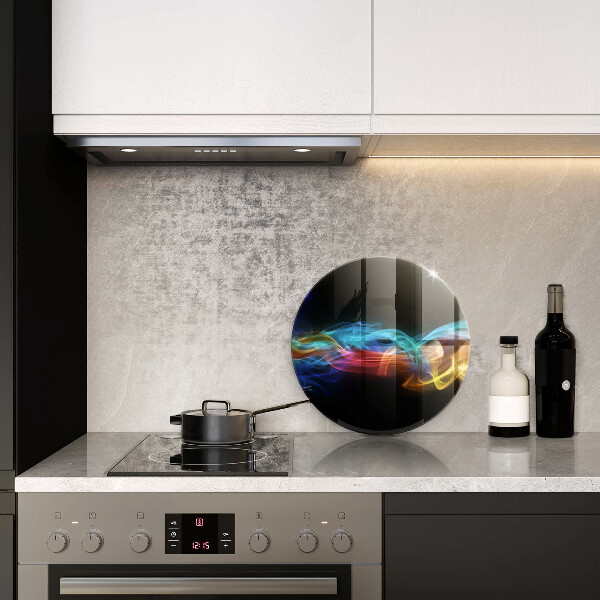 Glass worktop saver Colorful smoke