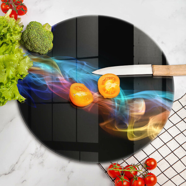 Glass worktop saver Colorful smoke
