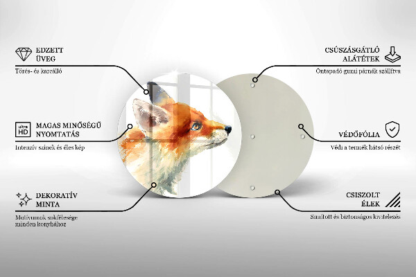 Kitchen worktop protector Painted fox