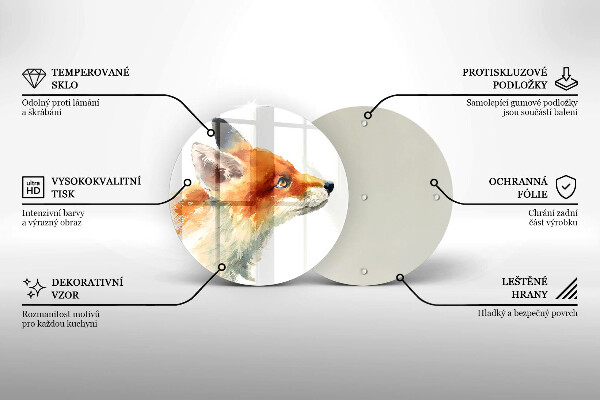 Kitchen worktop protector Painted fox