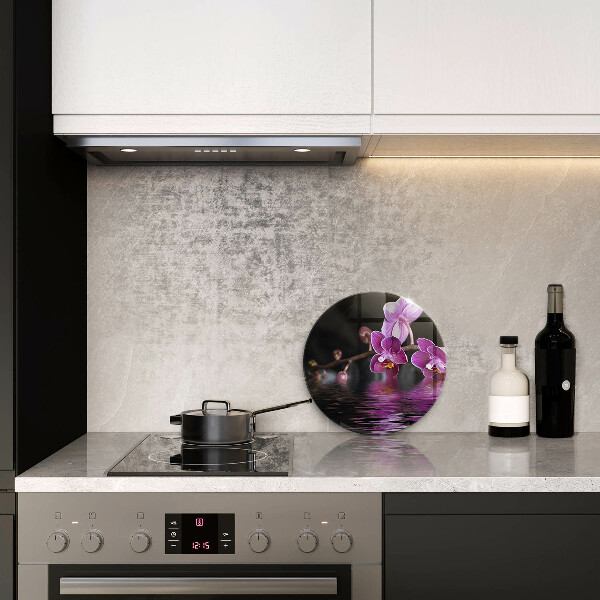 Glass worktop saver Orchid Water Zen