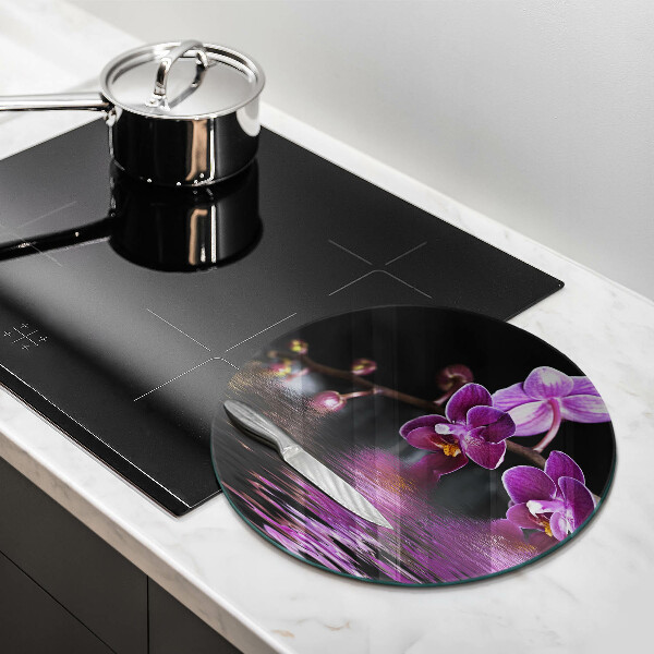 Glass worktop saver Orchid Water Zen