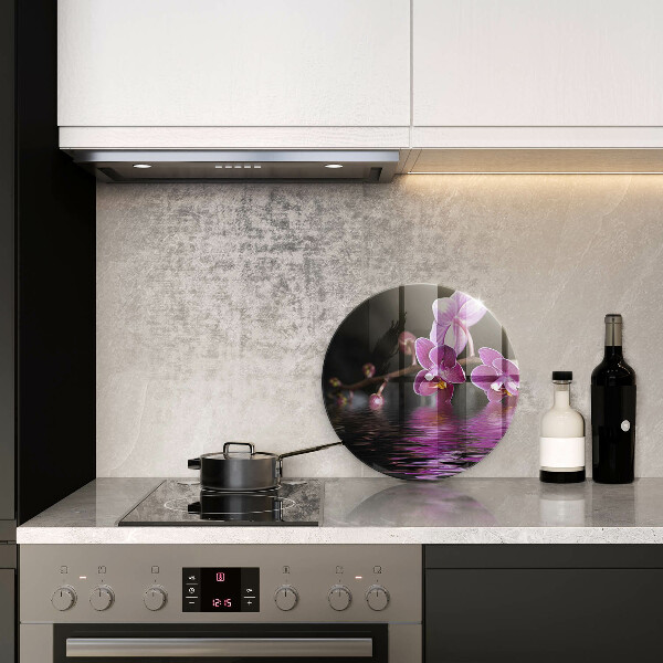 Glass worktop saver Orchid Water Zen