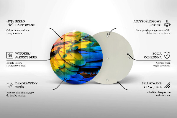 Kitchen worktop protector Colorful parrots