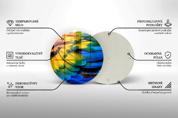 Kitchen worktop protector Colorful parrots