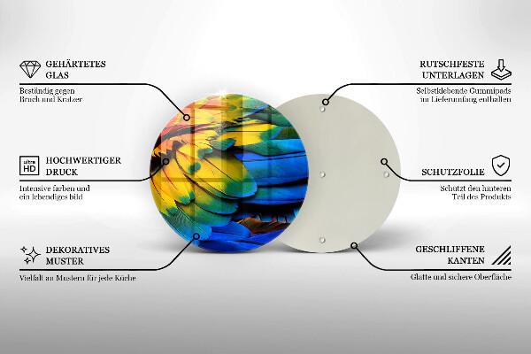 Kitchen worktop protector Colorful parrots