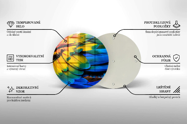 Kitchen worktop protector Colorful parrots