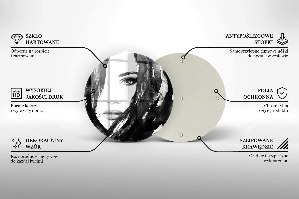 Kitchen worktop protector Woman's face