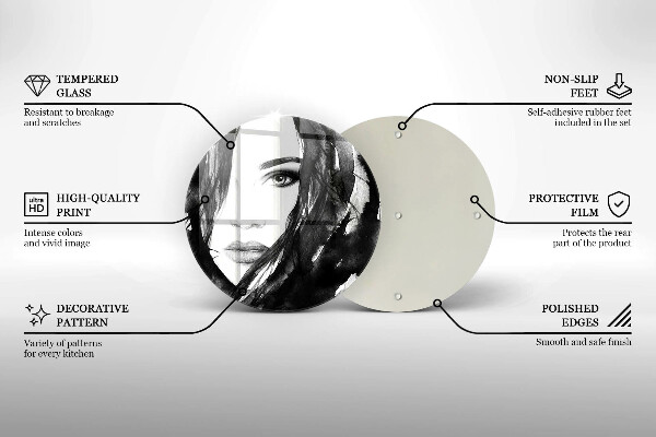 Kitchen worktop protector Woman's face