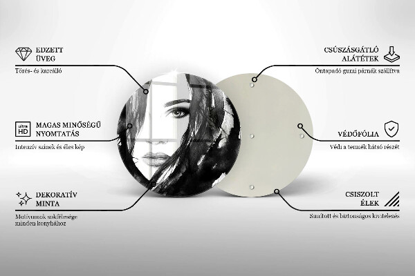 Kitchen worktop protector Woman's face