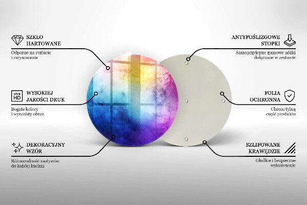 Kitchen worktop protector Rainbow watercolor spots