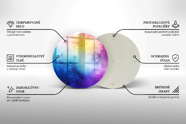 Kitchen worktop protector Rainbow watercolor spots