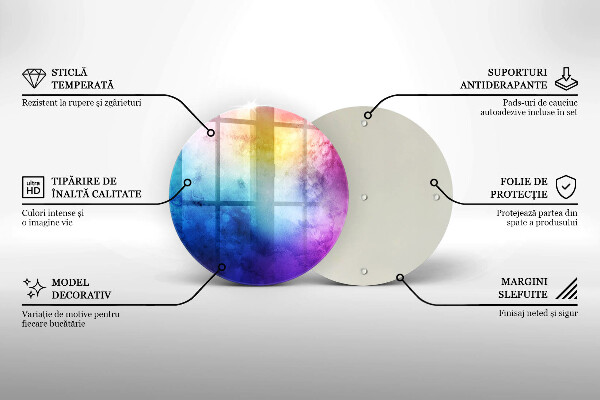 Kitchen worktop protector Rainbow watercolor spots