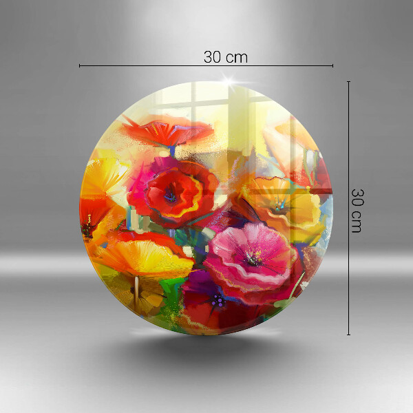 Kitchen worktop protector Painted colorful flowers