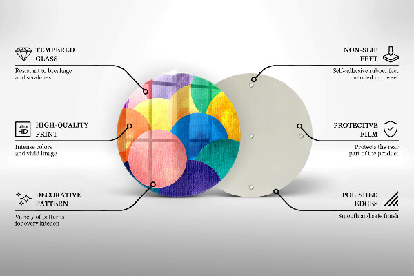 Kitchen worktop protector Colorful wheels