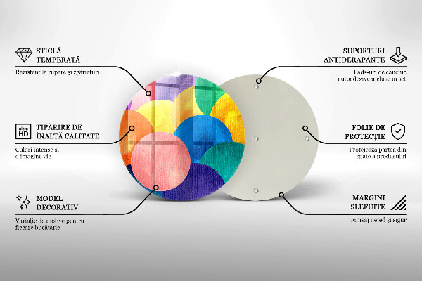 Kitchen worktop protector Colorful wheels