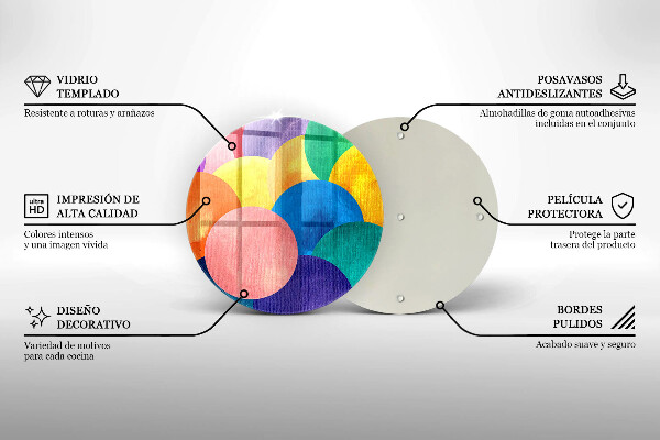 Kitchen worktop protector Colorful wheels