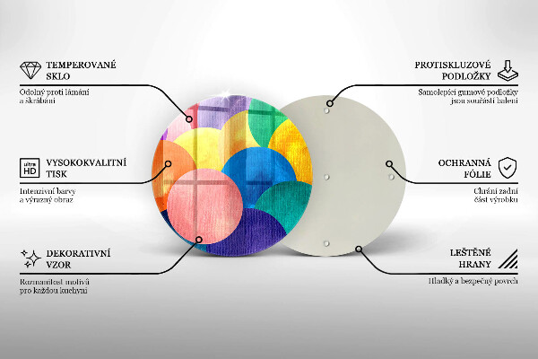 Kitchen worktop protector Colorful wheels