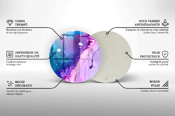 Glass cutting board Abstraction ink