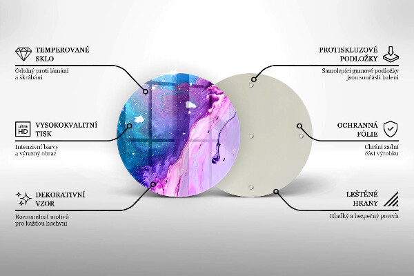 Glass cutting board Abstraction ink