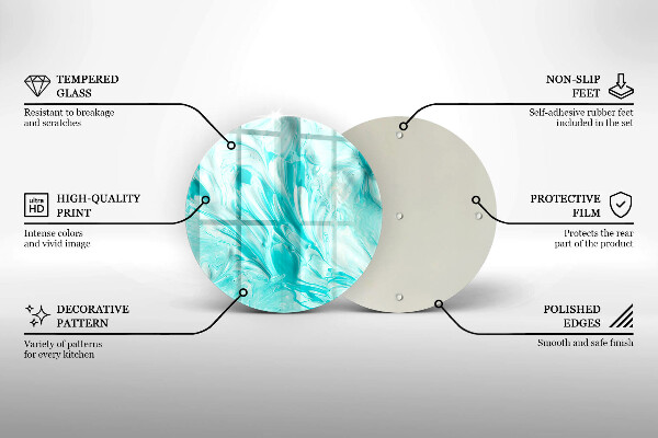 Chopping board glass Paints abstraction