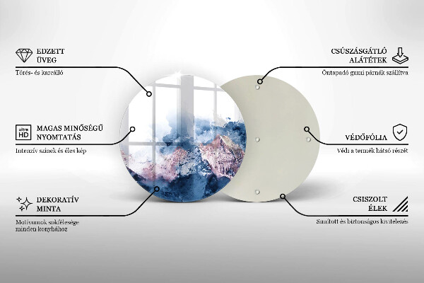 Chopping board Abstraction painted mountains