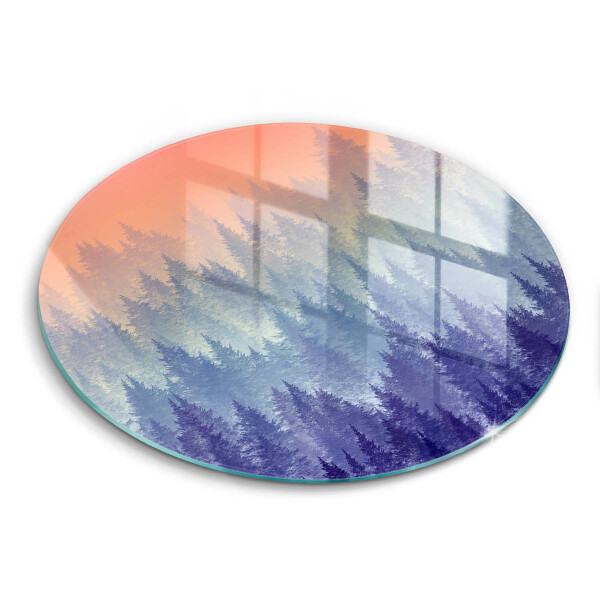 Cutting board Forest at sunset