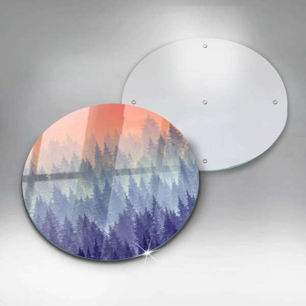 Cutting board Forest at sunset