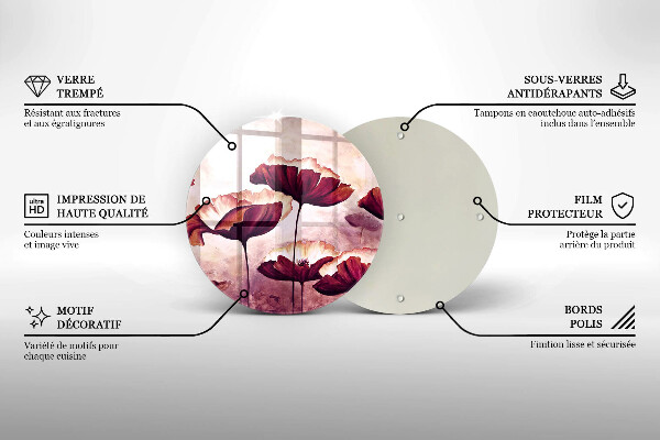 Cutting board Painting flowers