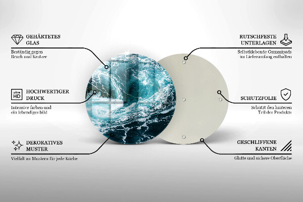 Cutting board Foamed water waves