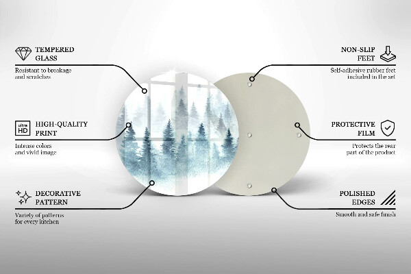 Cutting board Painted winter forest