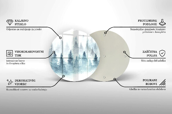 Cutting board Painted winter forest