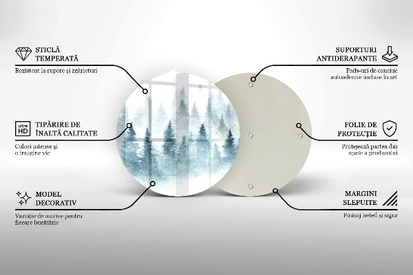 Cutting board Painted winter forest