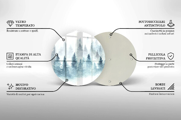 Cutting board Painted winter forest