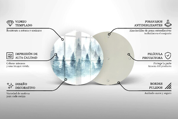 Cutting board Painted winter forest