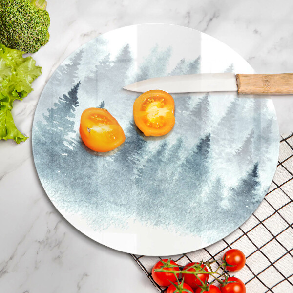 Cutting board Painted winter forest