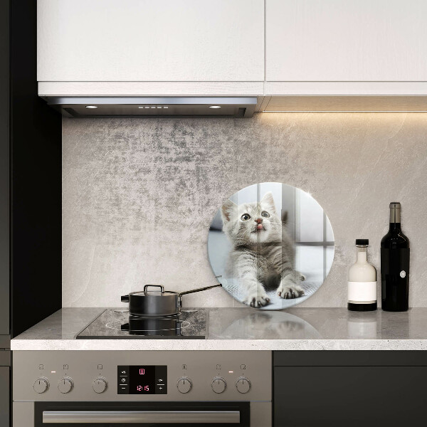 Glass worktop protector Little cute kitty