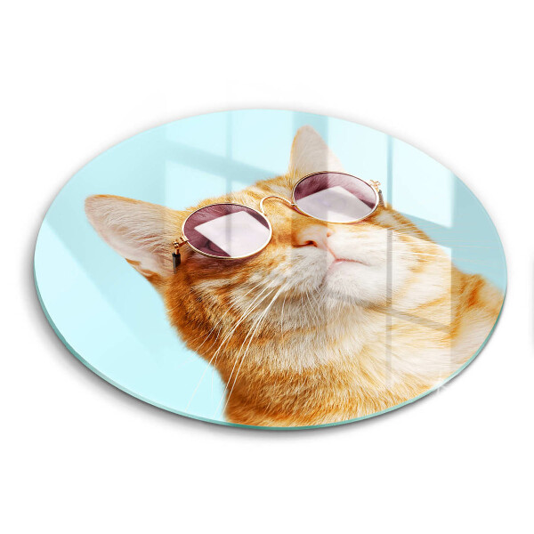 Kitchen worktop protector Rudy Cat with glasses