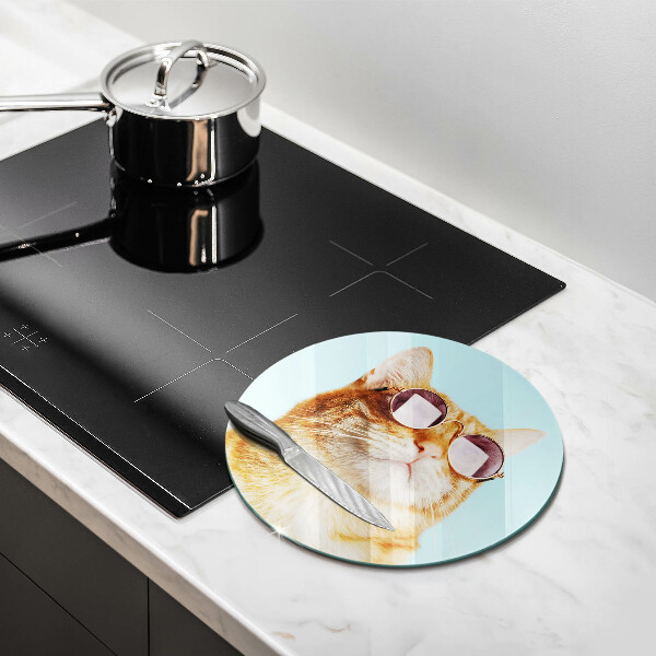 Kitchen worktop protector Rudy Cat with glasses