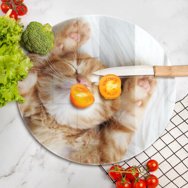 Glass worktop saver Little sweet kitty