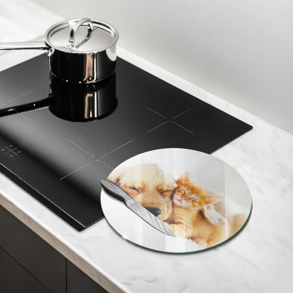 Kitchen worktop protector Animals dog and cat