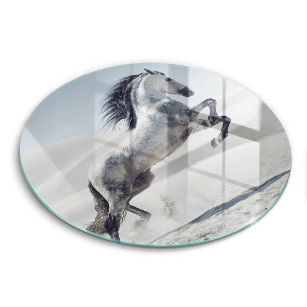 Glass worktop saver White Romanian horse