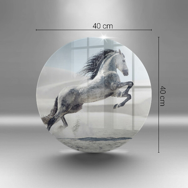 Glass worktop saver White Romanian horse